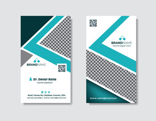 Modern business card template design for business and multiparous use