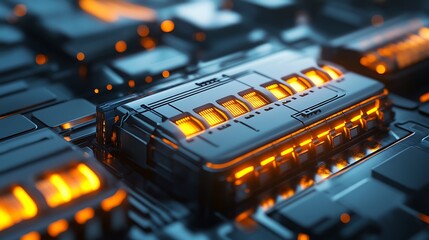 Futuristic Technology: Illuminated Circuitry