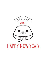 年賀状　2025年　巳年
