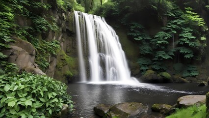 Obraz premium waterfall in the jungle