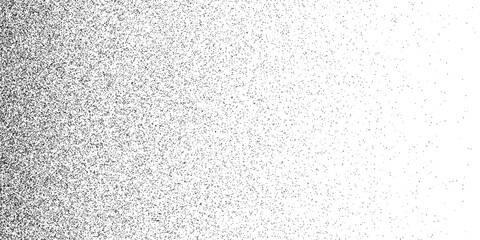 Noise dot grain background. Vector dotwork pattern. Dotted texture with subtle gradient. Black stipple sand grain effect. Abstract grunge monochrome surface, overlay with stochastic stipple spray.