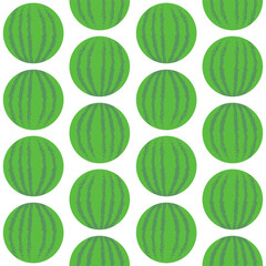 Pattern of watermelon in white background, flat vector style