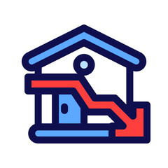 Housing Market Collapse Icon