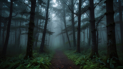 Mystic Forest Clearing. Generative AI