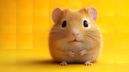 Fototapeta premium Three Cute Hamsters Standing on Hind Legs