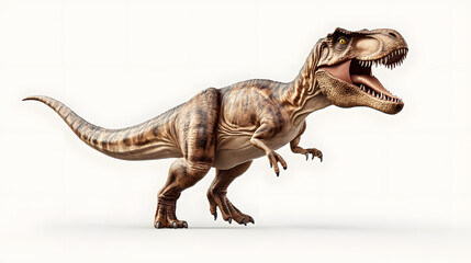 Obraz premium Tyrannosaurus rex dinosaur isolated on white background. T-rex