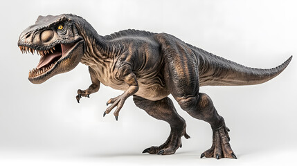 Fototapeta premium Tyrannosaurus rex dinosaur isolated on white background. T-rex