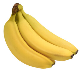Yellow banana isolated on transparent background. Png