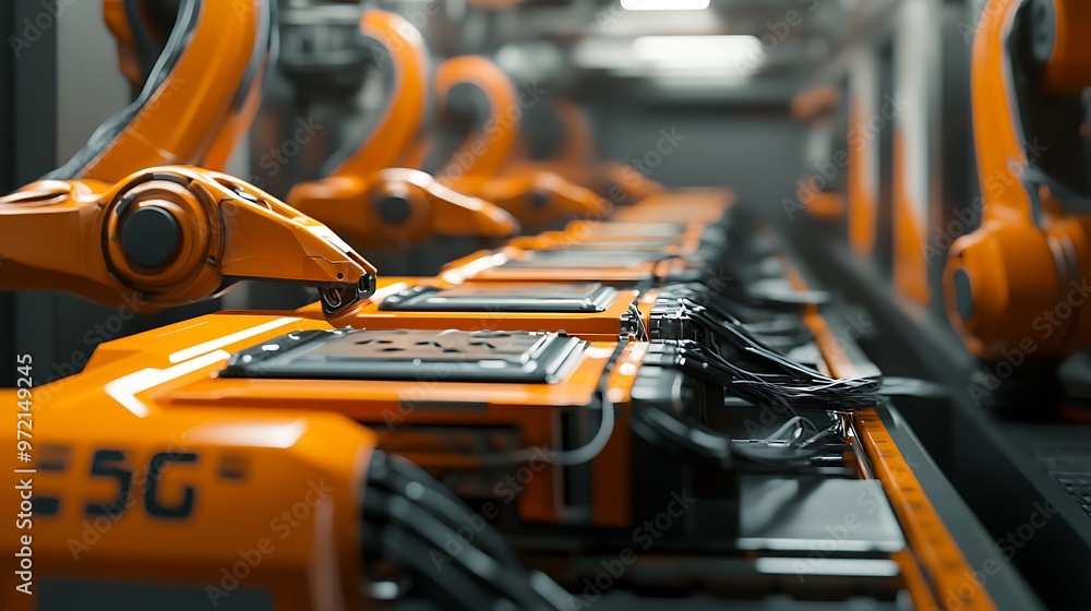 Poster automated production line with 5g technology