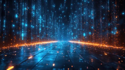 Glowing Lights on Wooden Floor