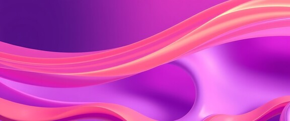 Abstract purple and pink wave patterns flowing softly, creating a mesmerizing visual effect in a modern digital artwork