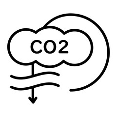CCS icon. Carbon dioxide Capture and Storage.