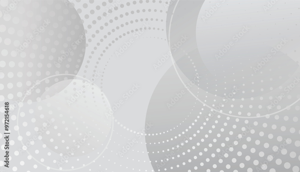 Aufkleber Abstract monochrome background. halftone dotted effect and circles. circles and halftone dots pattern. grey background