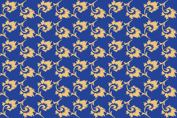 Oreintal Flora Damask Seamless pattern  embroidery, Indian style.  art ornament print.Design for carpet, cover,wallpaper, wrapping, fabric, clothing 