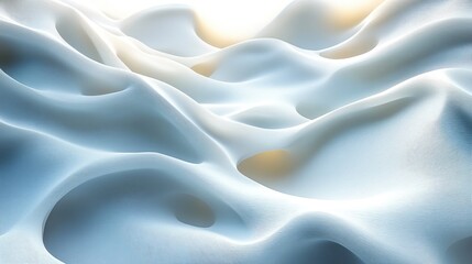 Fototapeta premium Minimalist White Wave Background Design for Abstract Art and Creative Projects