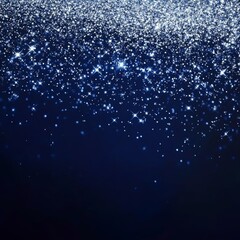 deep blue background with scattered silver glitter