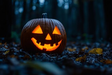 Halloween pumpkin scary jack o lantern holiday background