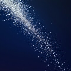 Fototapeta premium deep blue background with scattered silver glitter