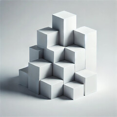 Obraz premium 추상적인 도형 진열,Generative AI