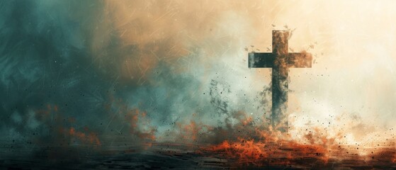 A minimalist image of a cross with a soft, faded background, symbolizing simplicity and faith.