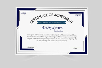 New minimal own concept certificate design template.