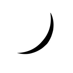crescent moon shape icon
