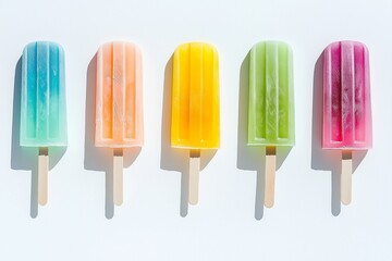 Colorful Popsicle ice cream isolated on background  