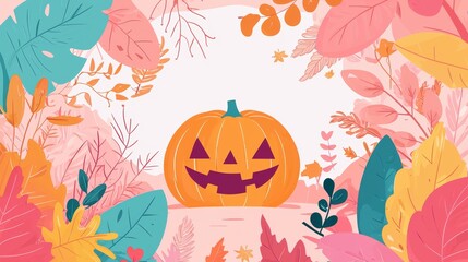 Halloween pumpkin scary jack o lantern holiday background
