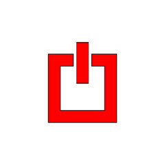 Fototapeta premium red button power