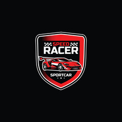 speed racer car logo illustration
