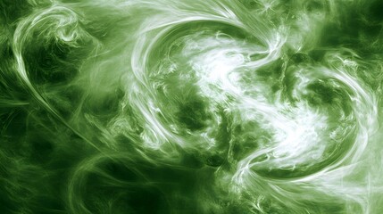 Obraz premium Abstract Green and White Swirling Pattern Background