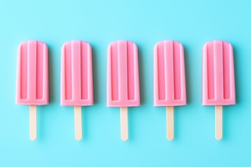 Colorful Popsicle ice cream isolated on background  