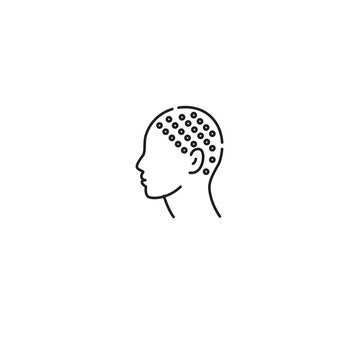 outline head with dots clip art preview