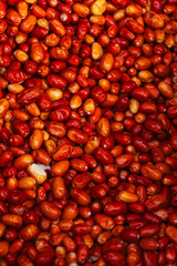 Dried Jigda fruits close up