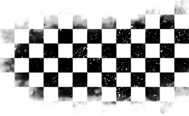 Grunge halftone distressed monochrome checkered race flag background