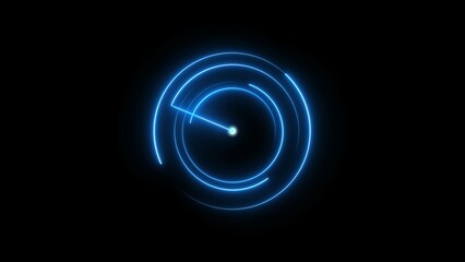 Digital technology Radar screen illustration background.