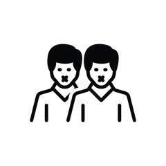 Black solid icon for censorship