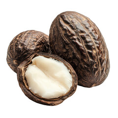 Shea nuts harvested for shea butter extraction in a natural setting during daylight