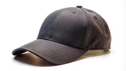 Obraz premium Black baseball cap isolated on white background with clipping path