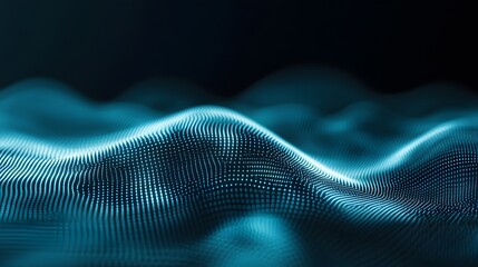 Abstract Blue Digital Wave Pattern Background