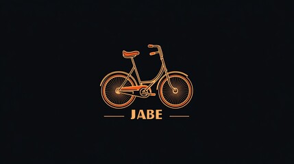 Fototapeta premium A simple, line art logo of a bicycle with the word JABE underneath.