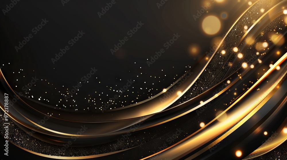 Canvas Prints luxurious elegant gold bokeh abstract background featuring shimmering golden lights and defocused gl
