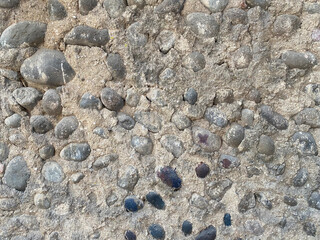 Textured Stone Wall with Natural Pebbles