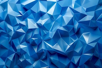 Obraz premium Abstract polygonal blue background, blue color background, Geometric shape, Wallpaper, blue low poly background 