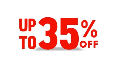 discount upto 35 percent off sale vector, 35 percent off typography vector illustration