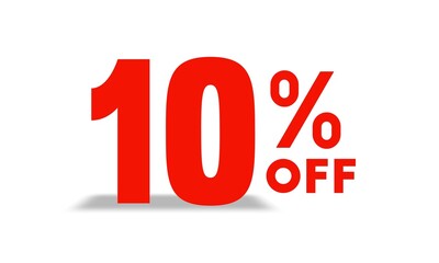discount 10 percent off sale vector,  upto 10 percent off typography vector illustration	