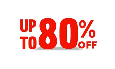 discount upto 80 percent off sale vector, 80 percent off typography vector illustration	