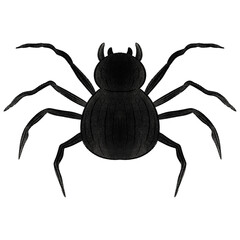 Hand drawn halloween spider Happy Halloween day set of elements