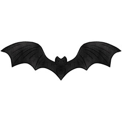 Hand drawn halloween bat Happy Halloween day set of elements