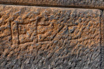 Turkey Aydin Province Didim District Didyma Apollon Temple Ruins Columns Worship and Prophecy Point and the Guardian of the Temple Medusa